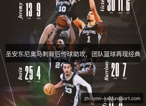 圣安东尼奥马刺背后传球助攻,团队篮球再现经典 圣安东尼奥马刺背后传球助攻,团队篮球再现经典